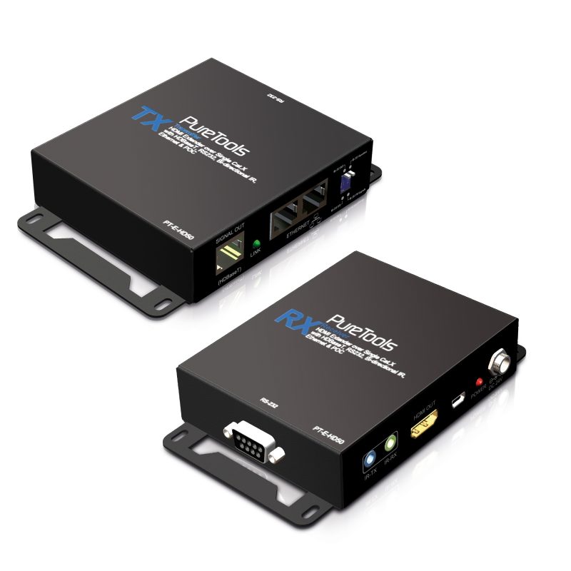 PureTools PT-E-HD50 HDMI Single CatX HDBaseT Extender PureTools PT-E-HD50 HDMI Single CatX HDBaseT Extender