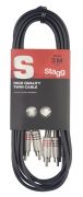 Аудио кабель 2RCA - 2RCA Stagg STC3C