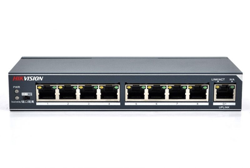 Коммутатор HV DS-3E0309-E 8 портов 100Мбит + 1 порт Ethernet (UP-Link) 1000Мбит
