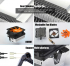 Кулер процессорный Pccooler Q82 для Intel LGA 775/115X+ AMD Socket 754/939/AM2/AM3, 3-pin, RPM 1800±10%