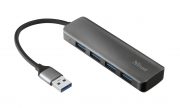 Концентратор хаб 4-Port USB-A 3.2 Trust Halyx Aluminium