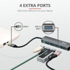 Концентратор хаб 4-Port USB-A 3.2 Trust Halyx Aluminium 5
