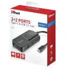 Концентратор хаб USB-С - USB 3.1 Trust Oila 2+2 Port 3