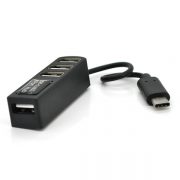 Разветвитель USB-Хаб Type-C P3101 алюминиевый, 4 порта USB 3.0, 10 см