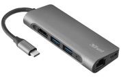 Trust Dalyx Aluminium 7-in-1 USB-C Multi-port USB hub
