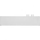 USB-C PowerPlant CA911684 USB-C-2хUSB3.0, HDMI, SD, microSD, 2хUSB-C 2
