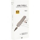 USB-C PowerPlant CA911684 USB-C-2хUSB3.0, HDMI, SD, microSD, 2хUSB-C 3