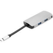 USB-C PowerPlant CA911691 USB-C-2хUSB3.0, HDMI, RJ45, USB-C