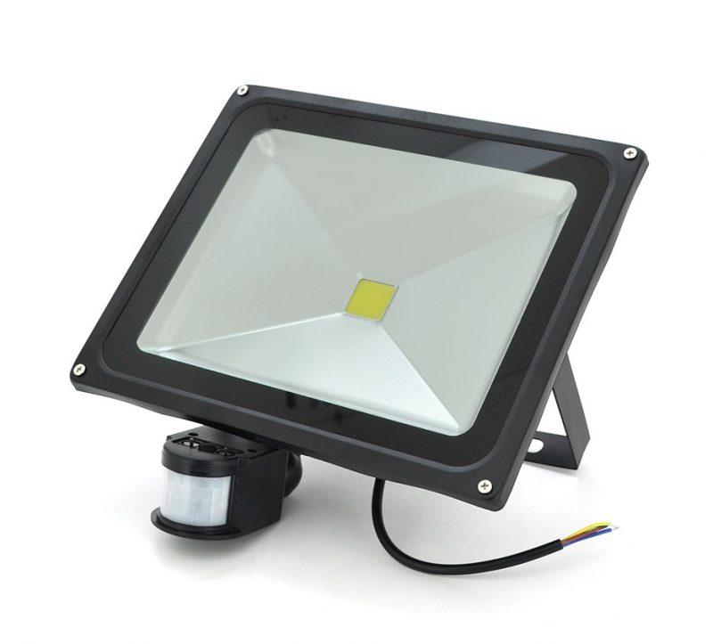 Прожектор LED c датчиком движения RJ-G-50W, IP66, 6400K