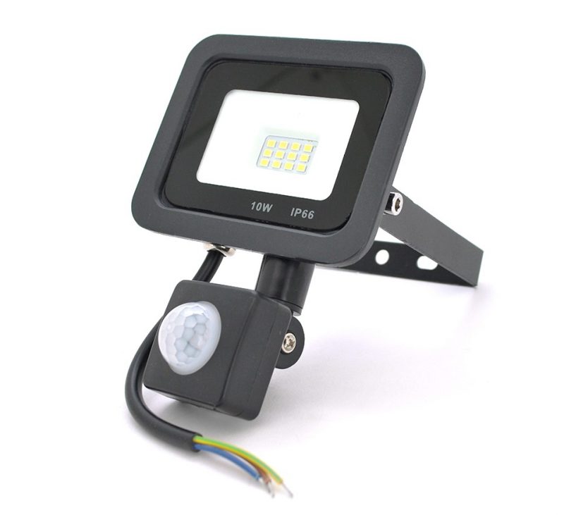 Прожектор LED c датчиком движения ZB-PGGY-10W, IP66, 7000K