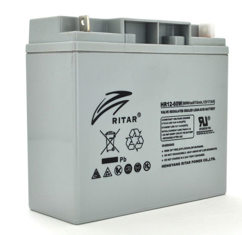 AGM RITAR HR12-60W, Gray Case, 12V 17.0Ah