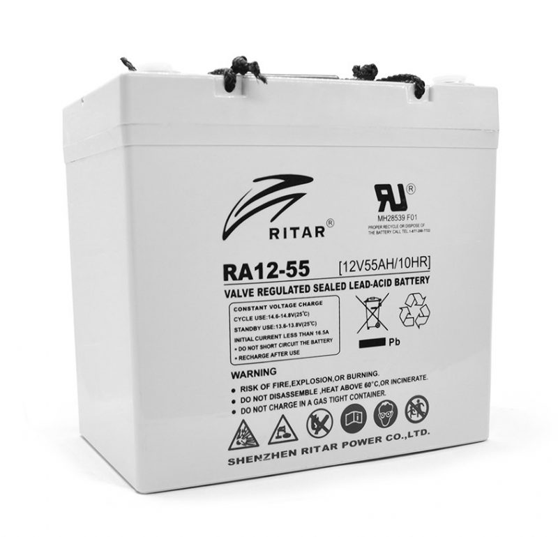 AGM RITAR RA12-55, Gray Case, 12V 55.0Ah AGM RITAR RA12-55, Gray Case, 12V 55.0Ah