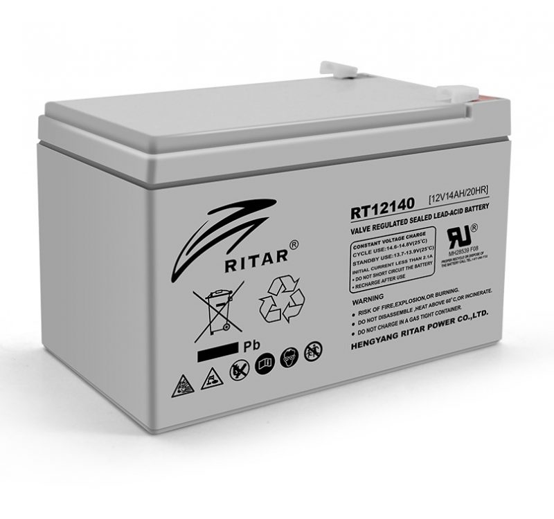 AGM RITAR RT12140H, Gray Case, 12V 14.0Ah