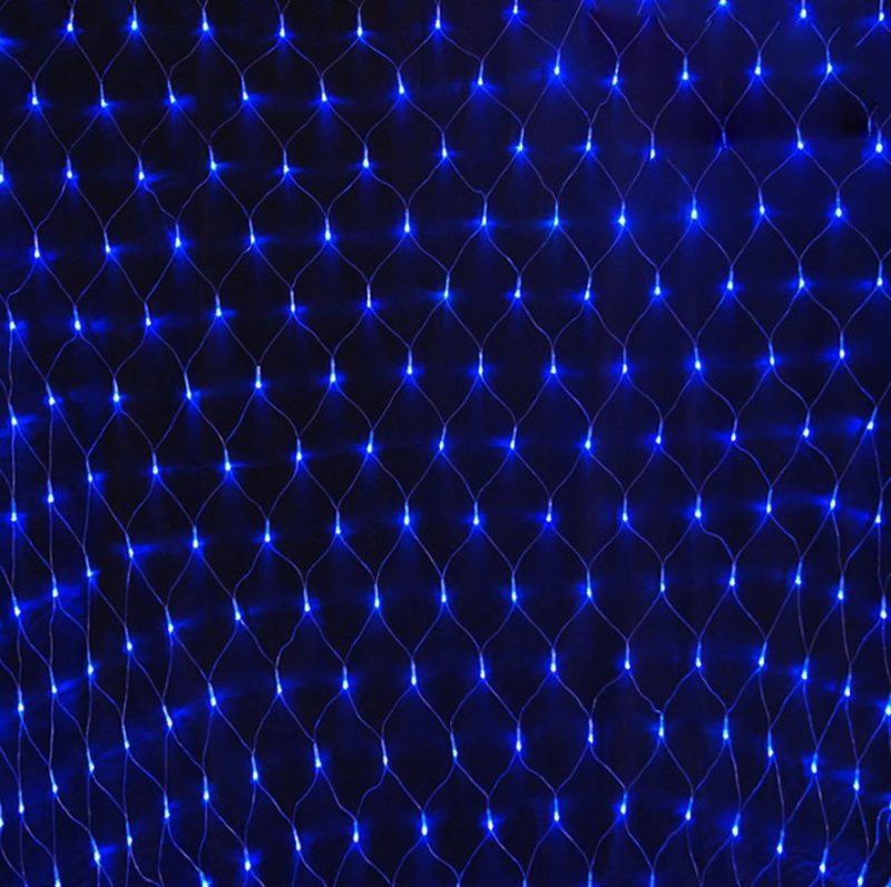 100LED (Сетка) Blue, прозрачная изоляция