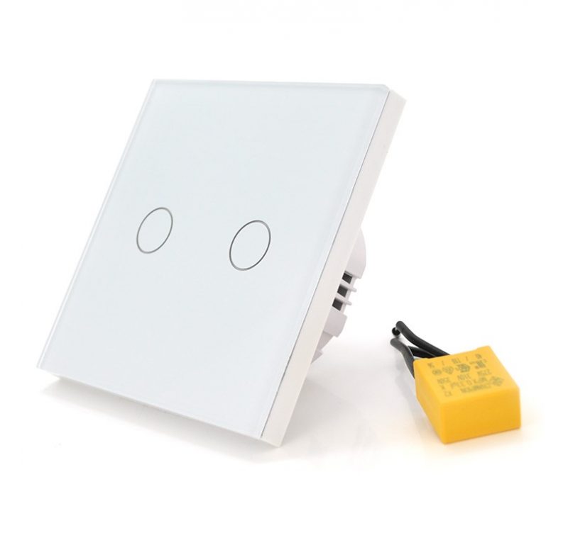 Выключатель сенсорный умный WiFi Voltronic 2-х канальный