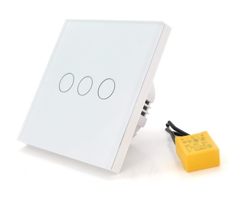 Выключатель сенсорный умный WiFi Voltronic 3-х канальный