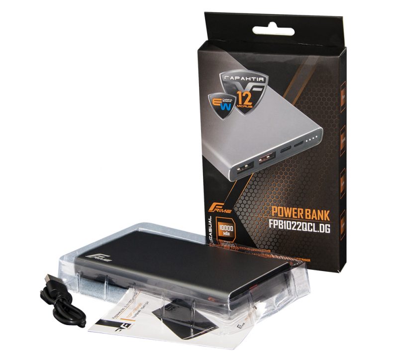 Frime 10000mAh QC3.0 Dark Grey 9