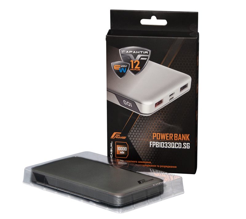 Frime 10000mAh QC3.0 Silver Grey 0