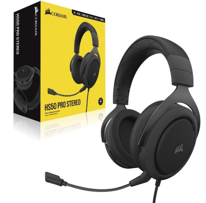 Corsair HS50 Pro Stereo Gaming Headset Carbon