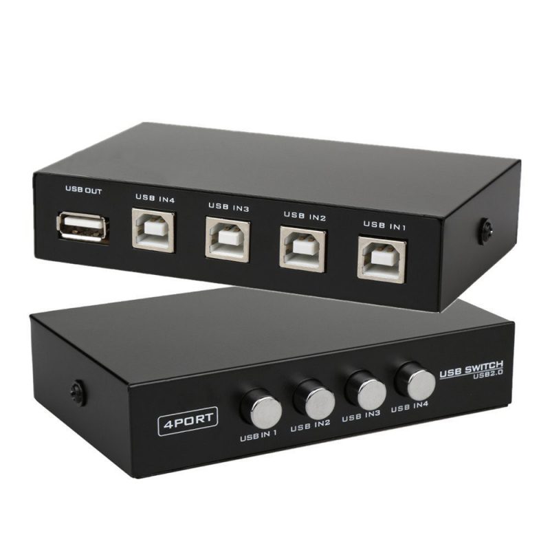 4x1 USB 2.0 PC to Scanner Printer Sharing Switch