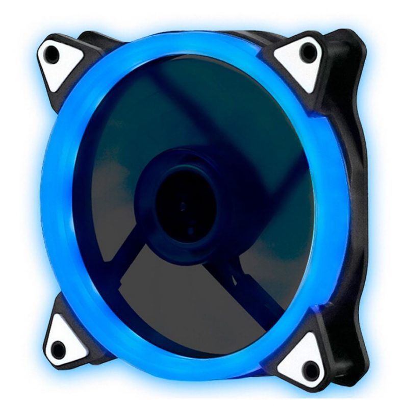 Кулер корпусной Voltronic sleeve fan 3pin + 4pin Blue, односторонний