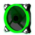 Кулер корпусной Voltronic sleeve fan 3pin + 4pin Green, односторонний