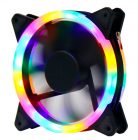 Кулер корпусной Voltronic sleeve fan 3pin + 4pin Pink-Yellow-Blue-Red, двухсторонний