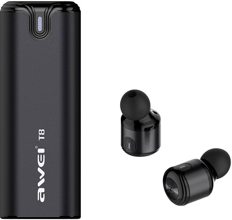Awei T8 Twins Earphones Black Awei T8 Twins Earphones Black
