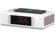 2E SmartClock Wireless Charging, Alarm Clock, Bluetooth, FM, USB, AUX WHITE