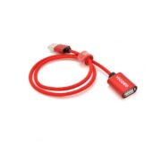 Удлинитель USB 2.0 AM-AF VEGGIEG UF21, 1.0m, Red