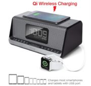 iHome IBN350G, Qi Wireless Charging, BT, NFC, USB, Aux Mic