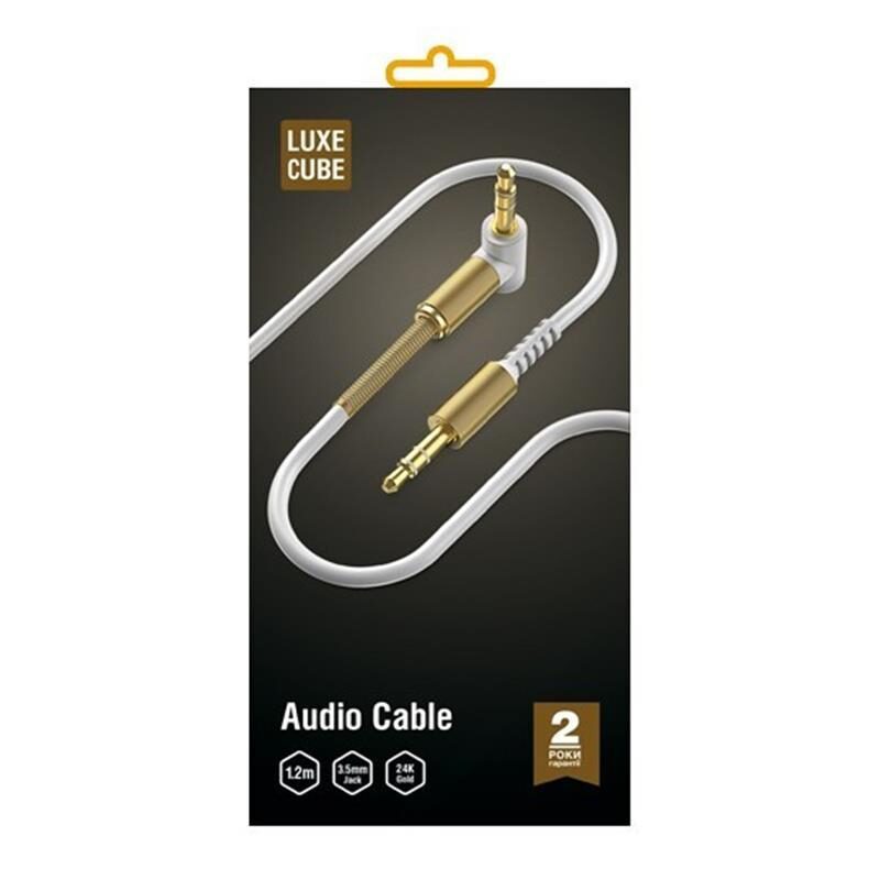AUX Mini-Jack 3,5 Luxe Cube AUX Spring 1.2м, White
