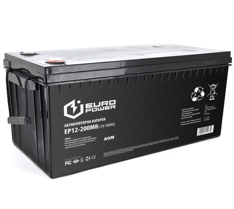 AGM EUROPOWER EP-12200M8 12V 200Ah