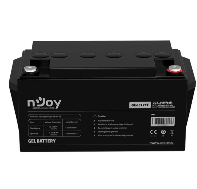 GEL Njoy GE6512FF 12V 65AH GEL Njoy GE6512FF 12V 65AH