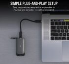 SSD Portable USB 3.2 Type-C Corsair CSSDEX100U 1TB Black 4