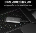 SSD Portable USB 3.2 Type-C Corsair CSSDEX100U 1TB Black 5
