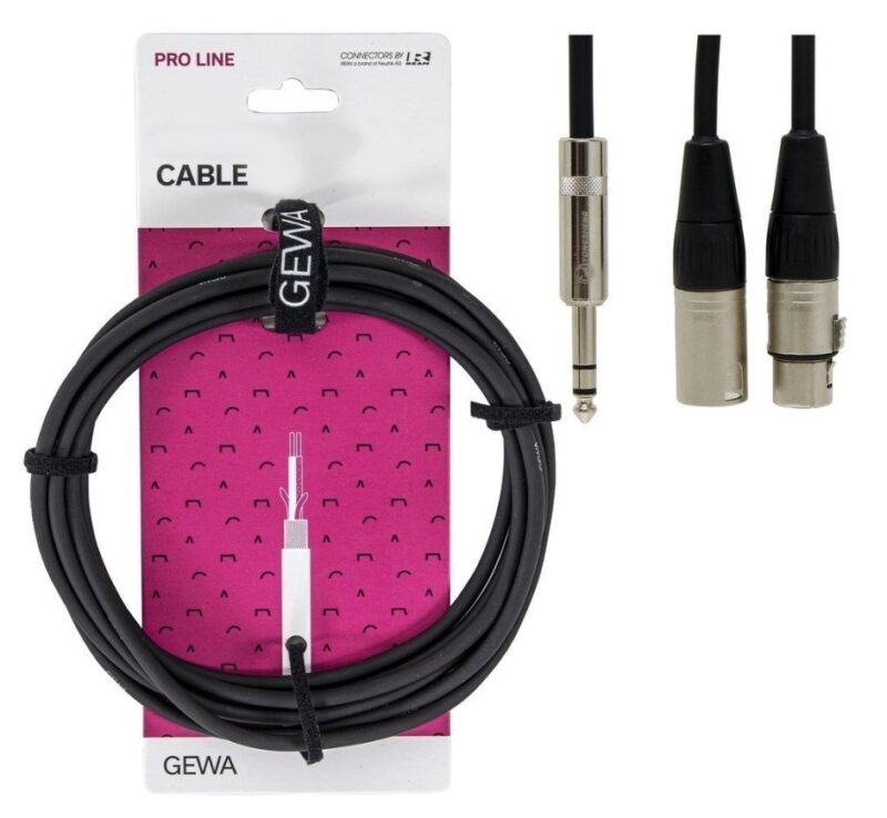 Jack 6,3 stereo — 2 х XLR F-M GEWA Pro Line 1.5м Jack 6,3 stereo — 2 х XLR F-M GEWA Pro Line 1.5м