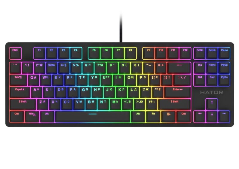 HATOR HTK520 Black Rockfall 2 Mecha TKL Orange