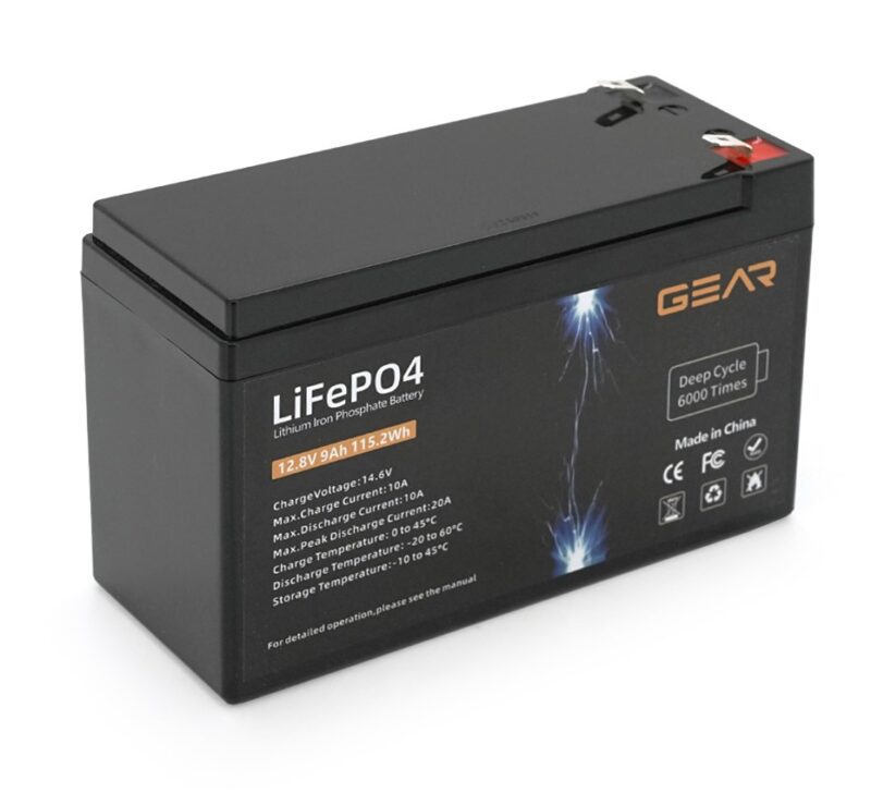 LiFePO4 GEAR 12V 9AH 1