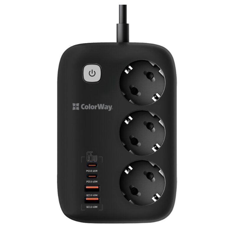 ColorWay CHE34-PD GaN3 Pro PD 65W Black ColorWay CHE34-PD GaN3 Pro PD 65W Black