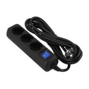 2E Power Extension 3 Type F 3m 16A Black