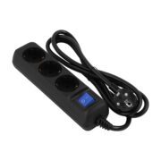 2E Power Extension 3 Type F 1.5m 16A Black